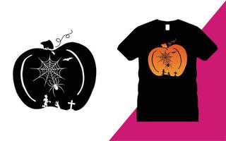 vecteur de conception de t-shirt halloween. t-shirt, citrouille, araignée, t-shirt d'halloween, conception de t-shirt d'halloween,