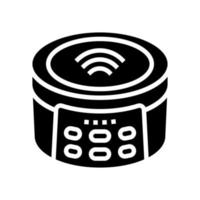 illustration vectorielle d'icône de glyphe de haut-parleur de musique sans fil vecteur