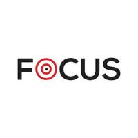 focus logotype avec illustration cible vecteur