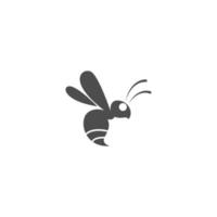 modèle de conception d'icône logo abeille vecteur