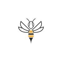 modèle de conception d'icône logo abeille vecteur