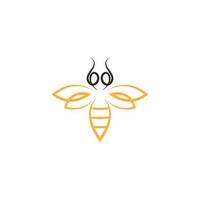 modèle de conception d'icône logo abeille vecteur