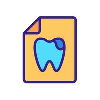 vecteur d'icône de mal de dents. illustration de symbole de contour isolé