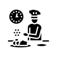 chef cuisine glyphe icône illustration vectorielle vecteur