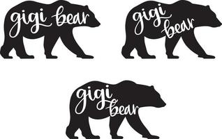 vecteur d'ours gigi, fichier vectoriel familial