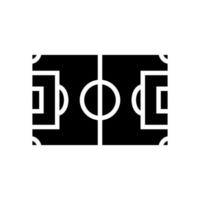 illustration vectorielle d'icône de glyphe de football sur le terrain vecteur