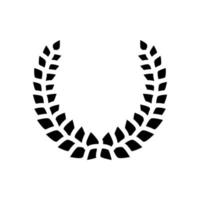 couronne de laurier rome antique glyphe icône illustration vectorielle vecteur