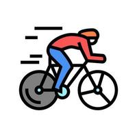 cyclisme, sport, couleur, icône, vecteur, illustration vecteur