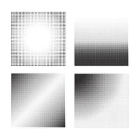 ensemble d'éléments de conception de demi-teintes abstraites illustration vectorielle vecteur