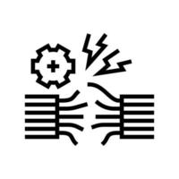 illustration vectorielle de l'icône de la ligne de rupture de fil vecteur