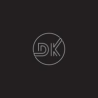 logo initial dk vecteur