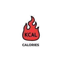 icône de vecteur de calories. illustration vectorielle design plat coloré. graphiques vectoriels