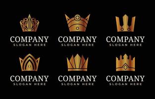 collection de logos de couronne d'entreprise