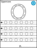 lettres de traçage de l'alphabet étape par étape az écrire la lettre leçon d'écriture de l'alphabet pour les enfants vecteur