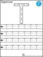 lettres de traçage de l'alphabet étape par étape az écrire la lettre leçon d'écriture de l'alphabet pour les enfants vecteur