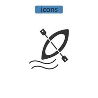 icônes de canoë symbole éléments vectoriels pour le web infographique vecteur