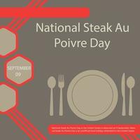 journée nationale du steak au poivre vecteur