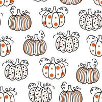 modèle de citrouilles pour l'illustration vectorielle de thanksgiving vecteur