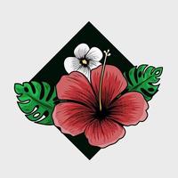 vecteur d'illustration de fleur d'aloha parfait pour l'impression, l'habillement, etc.