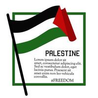 vecteur d'illustration de la campagne gratuite de palestine parfaite pour l'impression, l'affiche, etc.