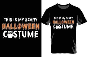c'est mon effrayant costume d'halloween. joyeux halloween.t-shirt de fête d'halloween. t-shirt typographie halloween. vecteur