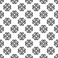 motif floral géométrique de mandalas boho asiatiques noirs et blancs pour l'impression sur tissu, autres produits sur demande vecteur