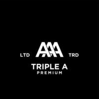 triple a aaa lettre logo icône création vecteur