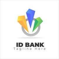 logo de la banque - banque d'identité vecteur