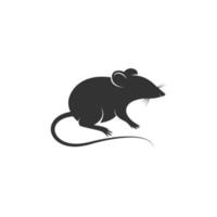 illustration de conception de logo icône rats vecteur