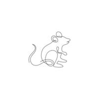 illustration de conception de logo icône rats vecteur