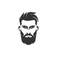 illustration de conception d'icône de coiffure pour hommes vecteur