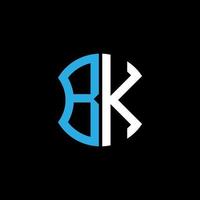 création de logo de lettre bk avec graphique vectoriel, création de logo abc simple et moderne. vecteur