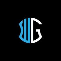 wg letter logo design créatif avec graphique vectoriel, abc logo design simple et moderne. vecteur