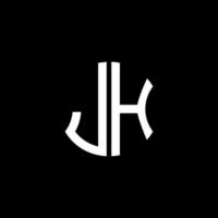 création de logo de lettre jh avec graphisme vectoriel, création de logo abc simple et moderne. vecteur