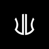création de logo de lettre uu avec graphisme vectoriel, création de logo abc simple et moderne. vecteur