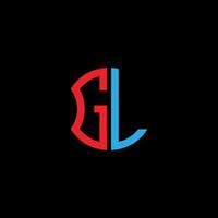 création de logo de lettre gl avec graphique vectoriel, création de logo abc simple et moderne. vecteur