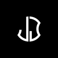 création de logo de lettre jj avec graphisme vectoriel, création de logo abc simple et moderne. vecteur