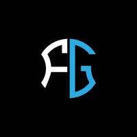 création de logo de lettre fg avec graphique vectoriel, création de logo abc simple et moderne. vecteur