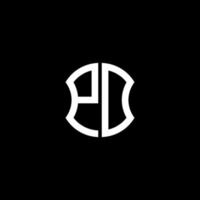 conception créative de logo de lettre pd avec graphique vectoriel, conception de logo simple et moderne abc. vecteur
