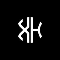 conception créative de logo de lettre xh avec graphique vectoriel, conception de logo abc simple et moderne. vecteur