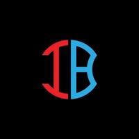 création de logo de lettre ib avec graphique vectoriel, création de logo abc simple et moderne. vecteur