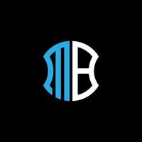 création de logo de lettre mb avec graphique vectoriel, création de logo abc simple et moderne. vecteur