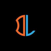 conception créative de logo de lettre dl avec graphique vectoriel, conception de logo simple et moderne abc. vecteur