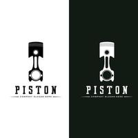 moteur piston logo icône vecteur voiture véhicule, outil d'entraînement, arrière-plan rétro