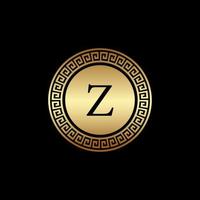 création de logo millionnaire, élément de modèle de conception d'icône, conception de lettret z vecteur
