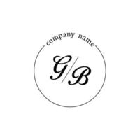 initiale gb logo monogramme lettre minimaliste vecteur