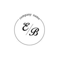 initiale eb logo monogramme lettre minimaliste vecteur