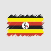 brosse drapeau ouganda. drapeau national vecteur