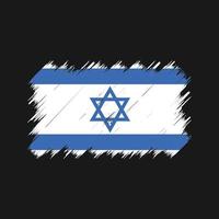 pinceau drapeau israélien. drapeau national vecteur