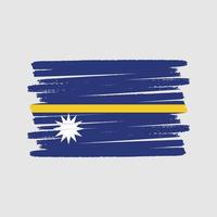 pinceau drapeau nauru. drapeau national vecteur